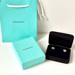 Tiffany & Co 18K Gold Mesh Somerset Love Knot Earrings New - For Your Valentine
